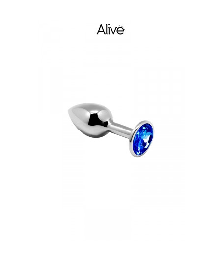 Plug métal bijou bleu S - Alive