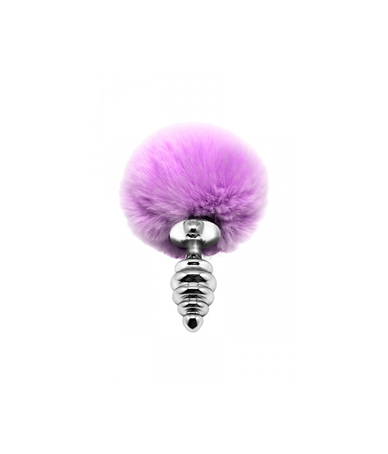 Plug métal Fluffy Twist S mauve - Alive