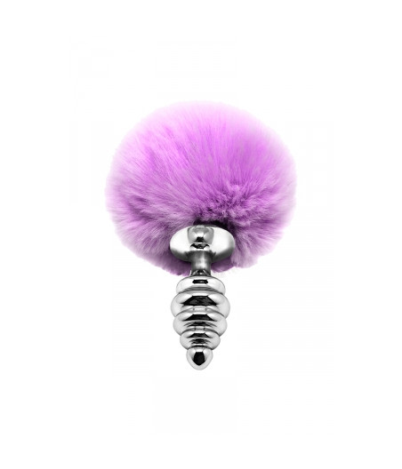 Plug métal Fluffy Twist S mauve - Alive