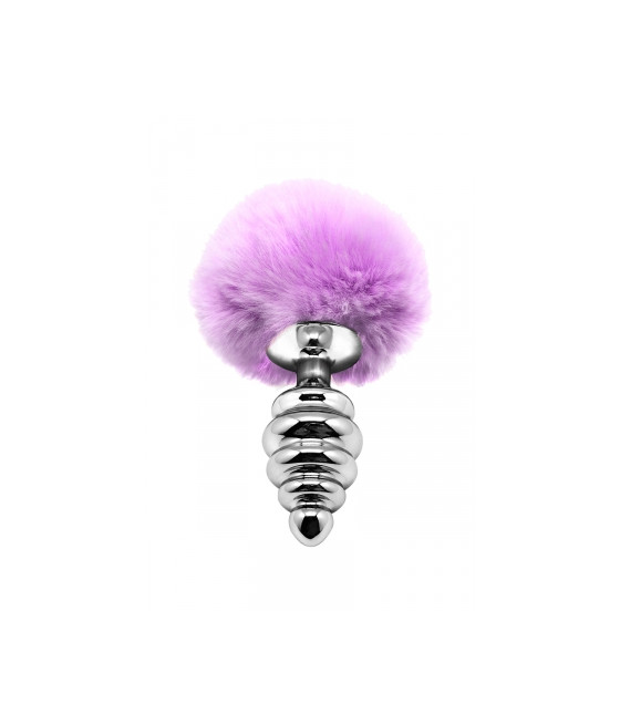 Plug métal Fluffy Twist M mauve - Alive