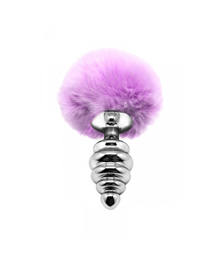Plug métal Fluffy Twist M mauve - Alive