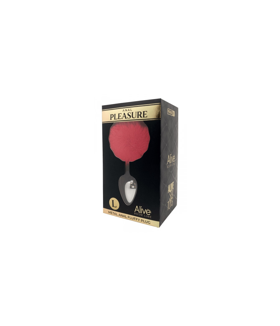 Plug métal Fluffy L rouge - Alive