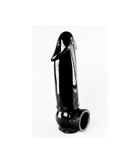Gaine de pénis semi-réaliste noire 19x4,5 cm - Zizi