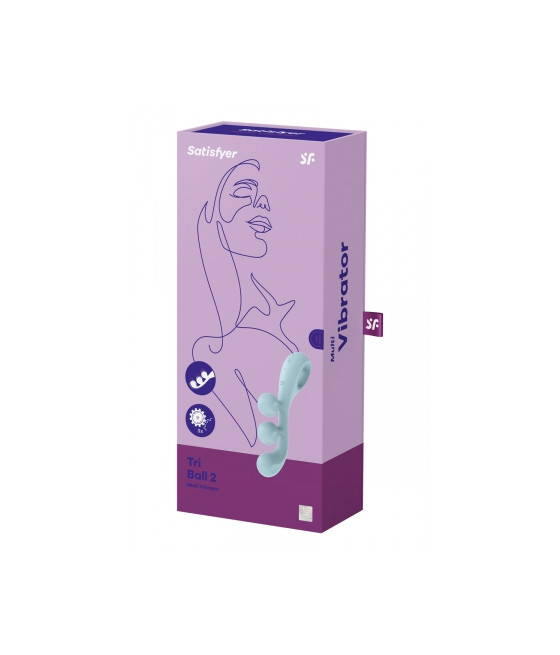 Multi-vibromasseur Tri Ball 2 bleu - Satisfyer