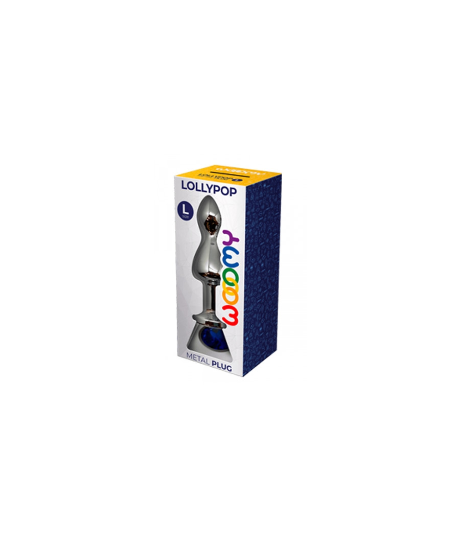 Plug bijou Lollypop bleu L - Wooomy