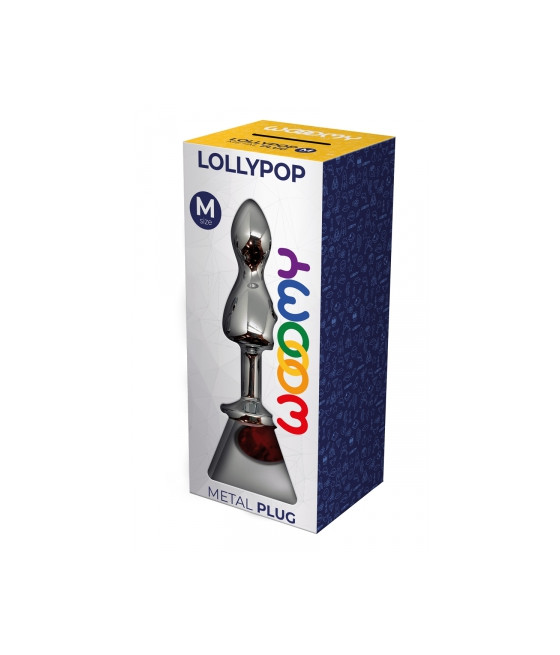 Plug bijou Lollypop rouge M - Wooomy