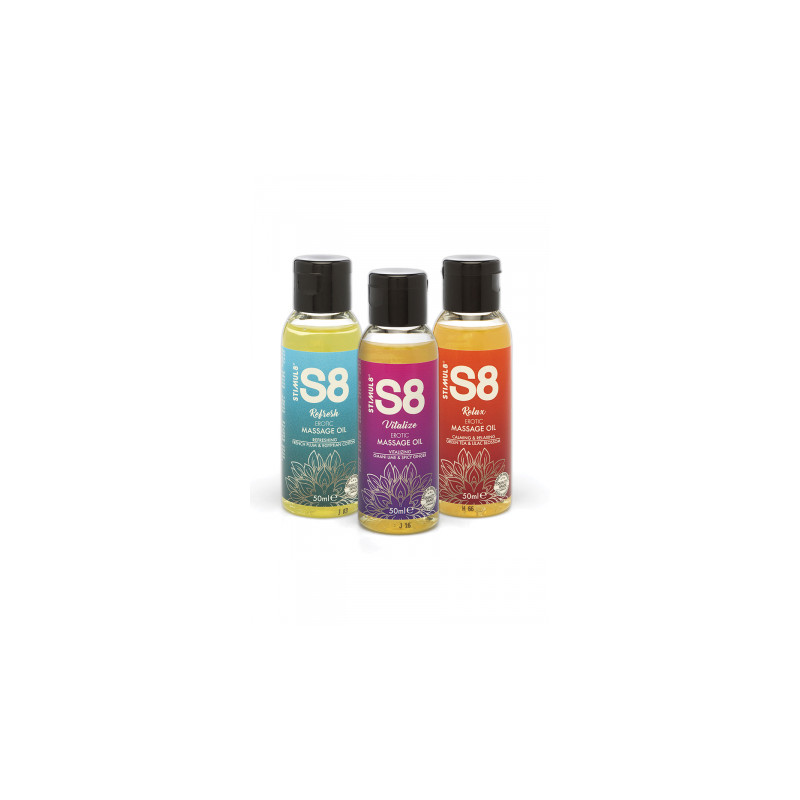 Coffret huiles de massage S8 3x50ml