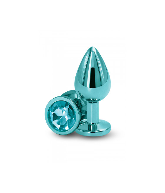 Plug bijou aluminium chromé vert M