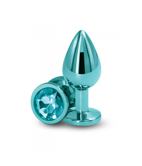 Plug bijou aluminium chromé vert M