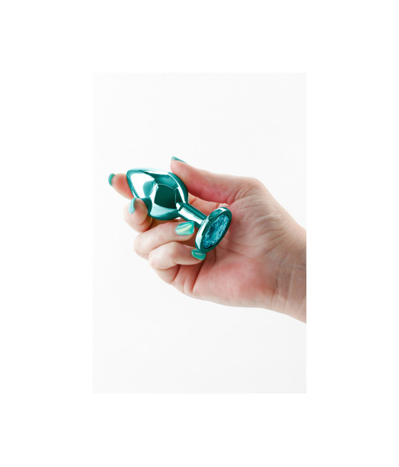 Plug bijou aluminium chromé vert M