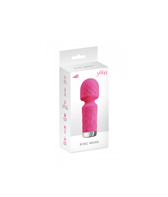 Mini vibromasseur King Wand rose