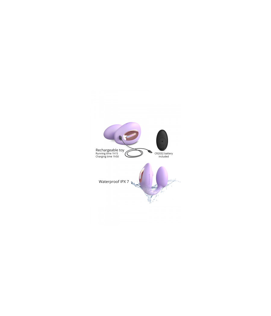Double stimulateur Wonderlover mauve - Love to Love