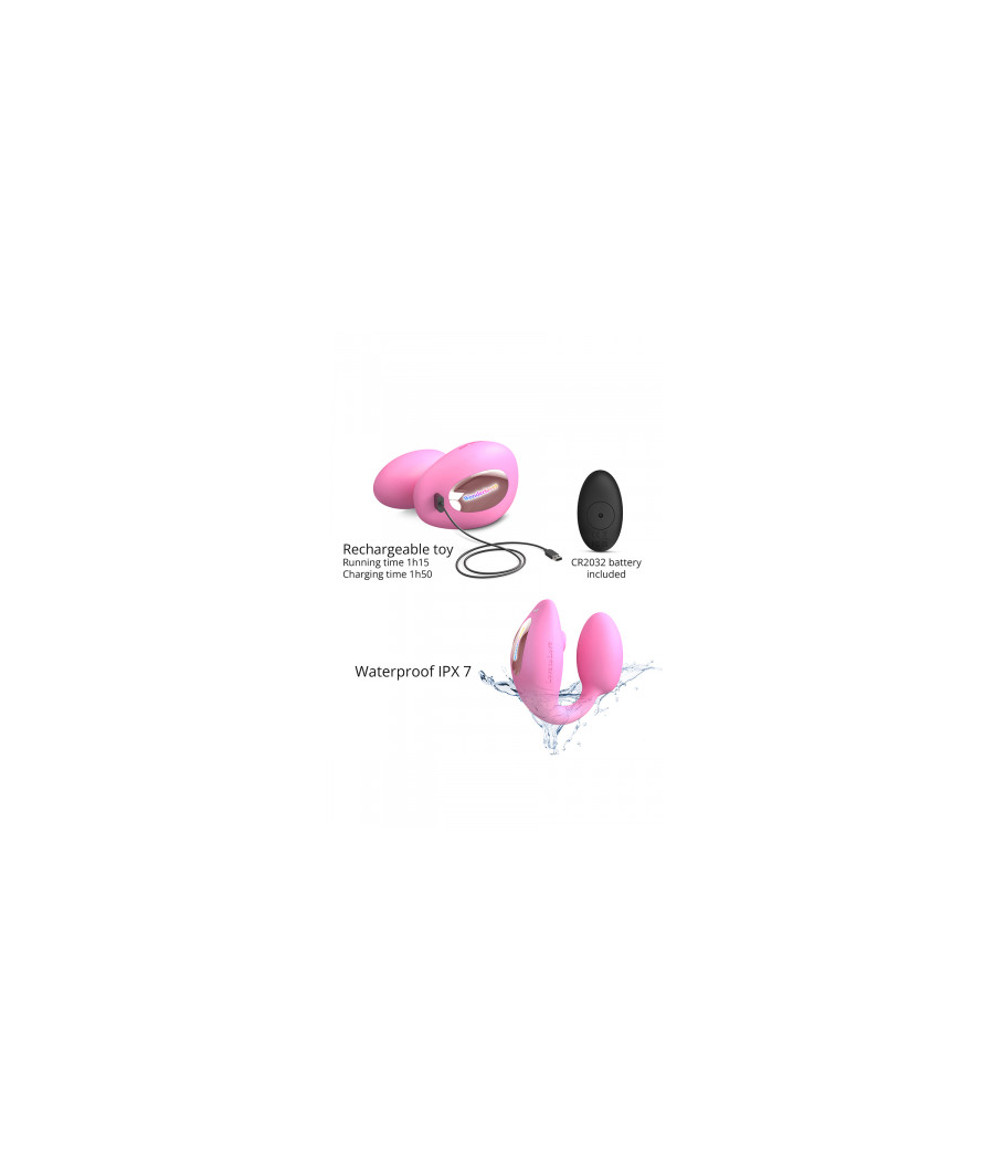 Double stimulateur Wonderlover rose - Love to Love