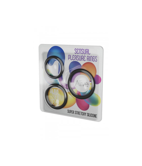 Kit 3 cockrings Sensual Pleasure Rings - Alive
