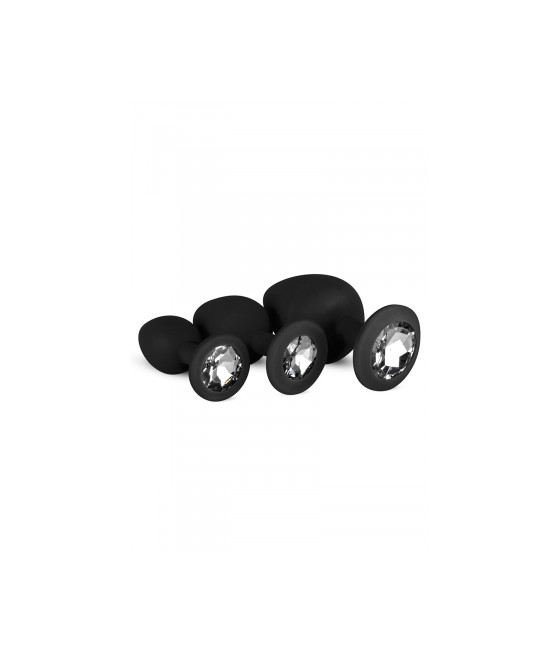 Kit entrainement 3 Butt plugs noir - Easy Toys