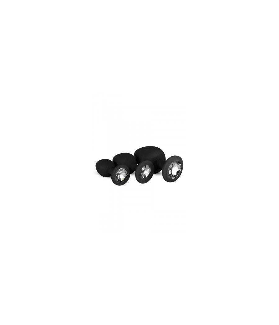 Kit entrainement 3 Butt plugs noir - Easy Toys Kit entrainement 3 Butt plugs noir - Easy Toys