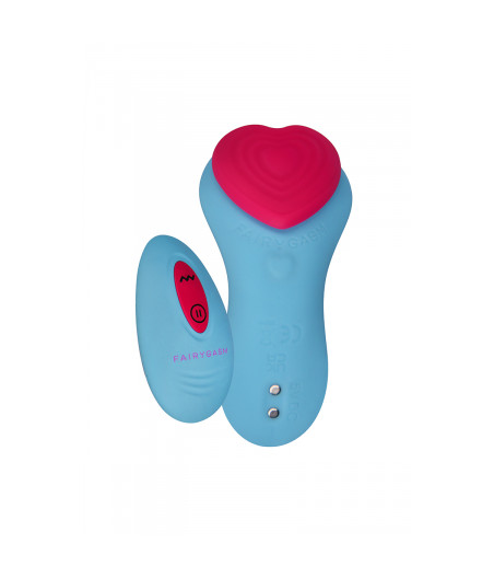 Stimulateur télécommandé de culotte HeartGem bleu - FairyGasm