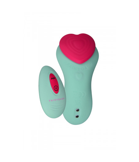 Stimulateur télécommandé de culotte HeartGem vert - FairyGasm