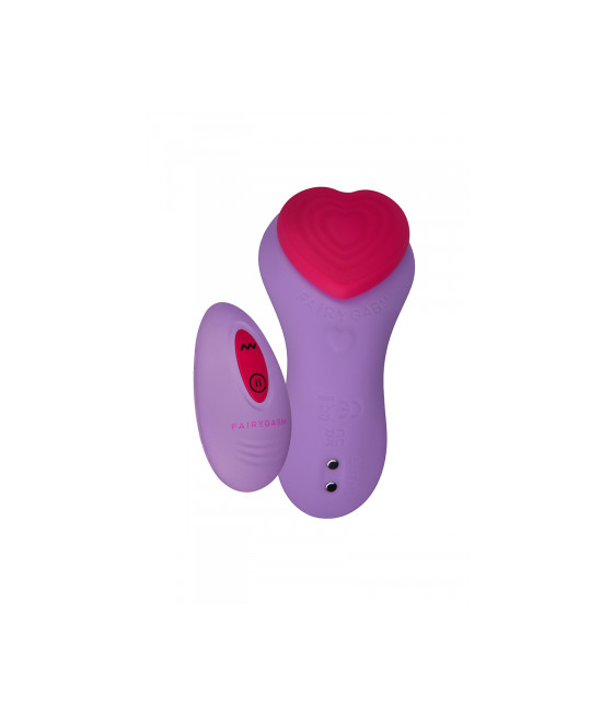 Stimulateur télécommandé de culotte HeartGem violet - FairyGasm