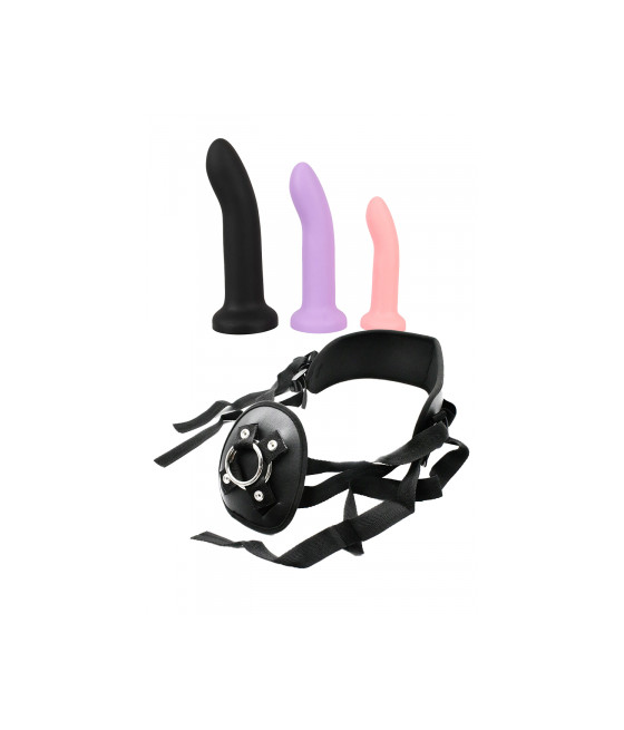 Gode ceinture avec 3 dildos inclus - You2Toys