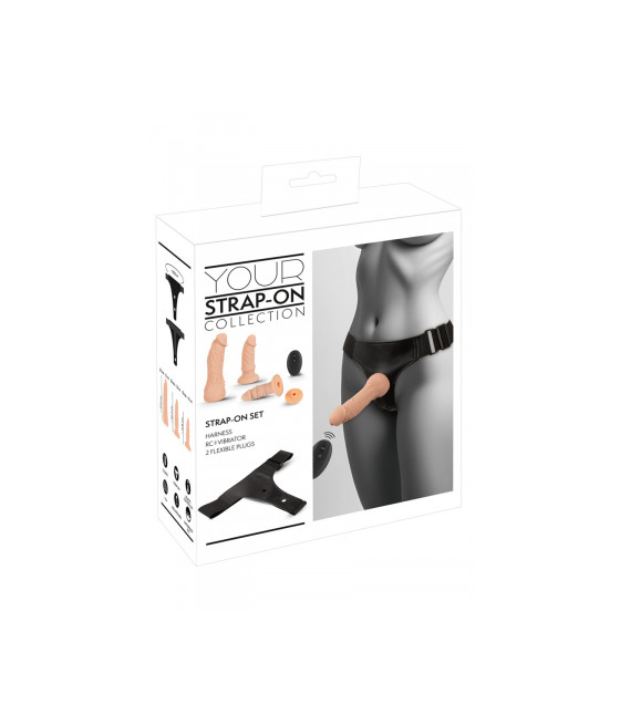 Gode-ceinture 3 dildos multi-positions - You2Toys