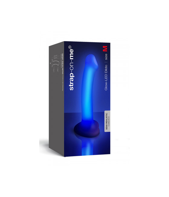 Dildo lumineux violet - Strap-On-Me