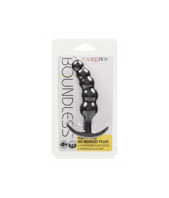 Plug anal Vibrant avec 5 perles - Calexotics