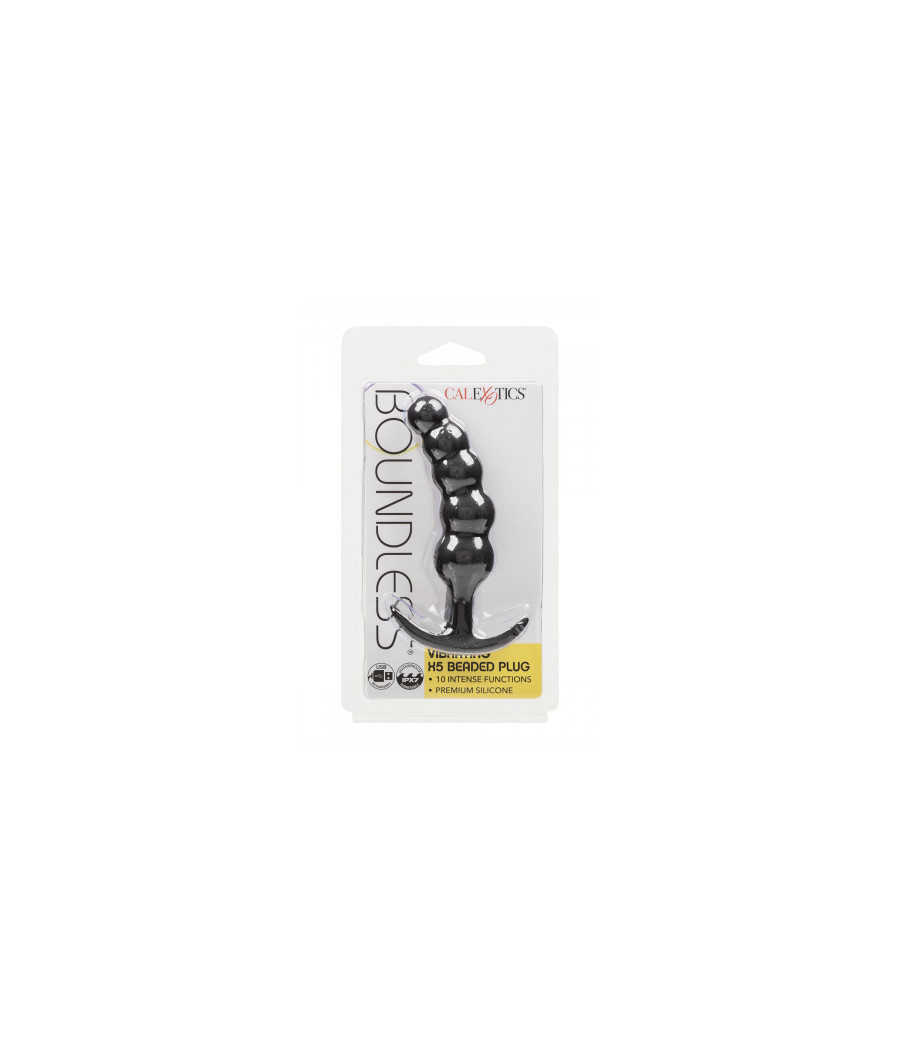 Plug anal Vibrant avec 5 perles - Calexotics