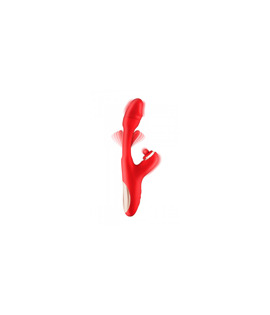 Vibromasseur rabbit 3-en-1 Joyfully rouge - Yoba Vibromasseur rabbit 3-en-1 Joyfully rouge - Yoba