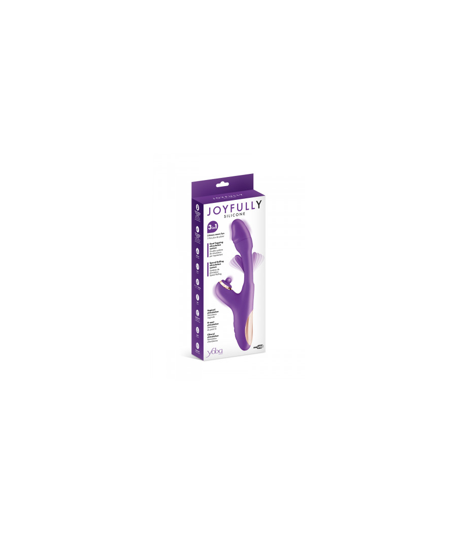Vibromasseur rabbit 3-en-1 Joyfully violet - Yoba
