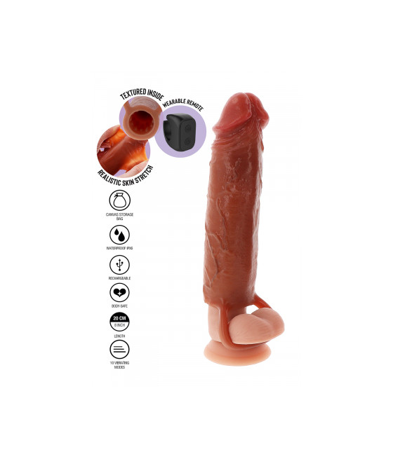 Gaine de pénis vibrante 20 cm - Toy Joy