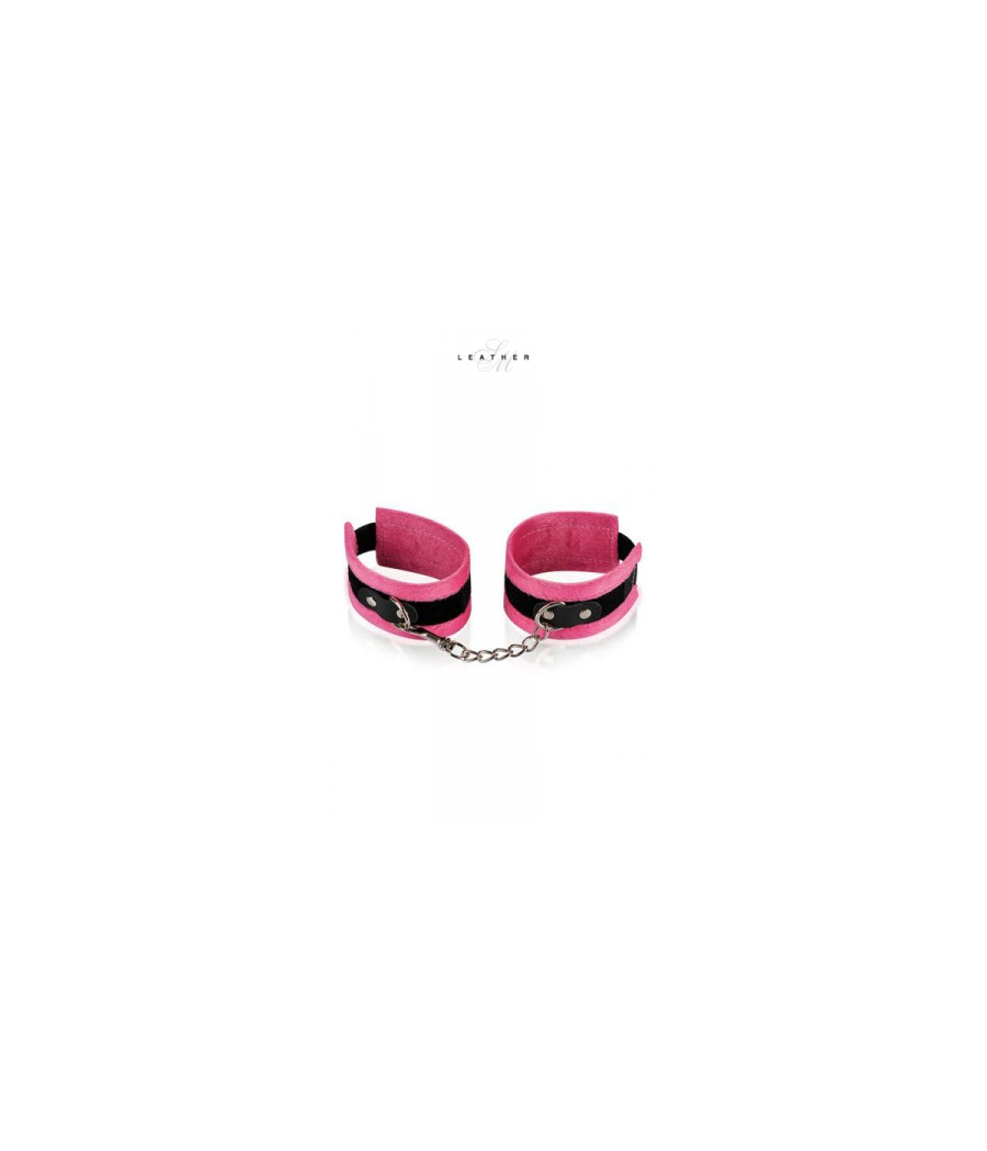 Menottes de poignets rose et noir Menottes de poignets rose et noir