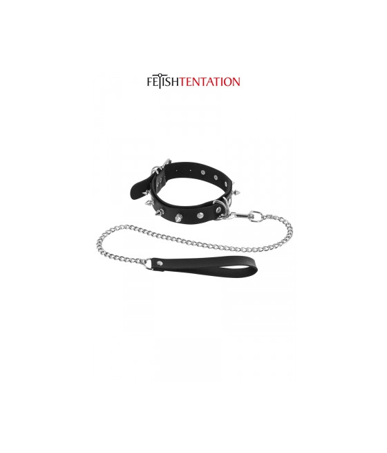 Collier à pointes & laisse - Fetish Tentation