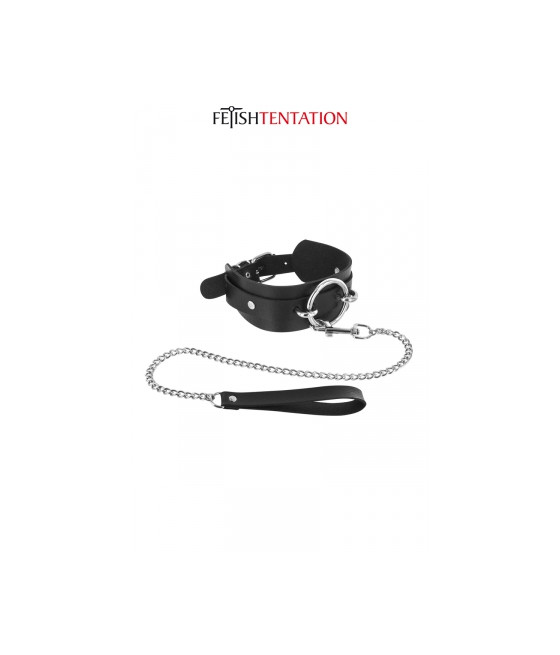 Collier avec anneau & laisse - Fetish Tentation