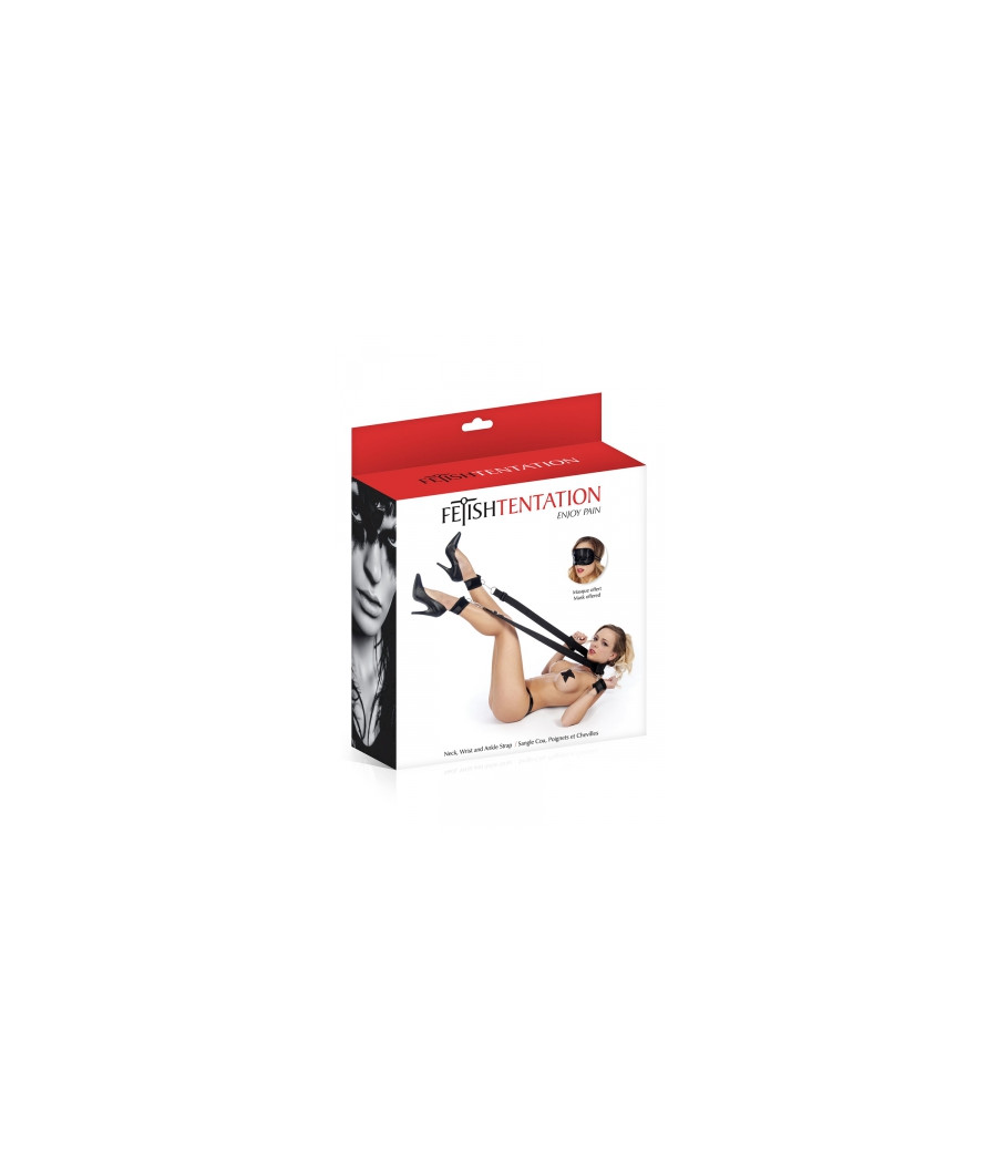 Sangle de bondage cou chevilles et poignets - Fetish Tentation