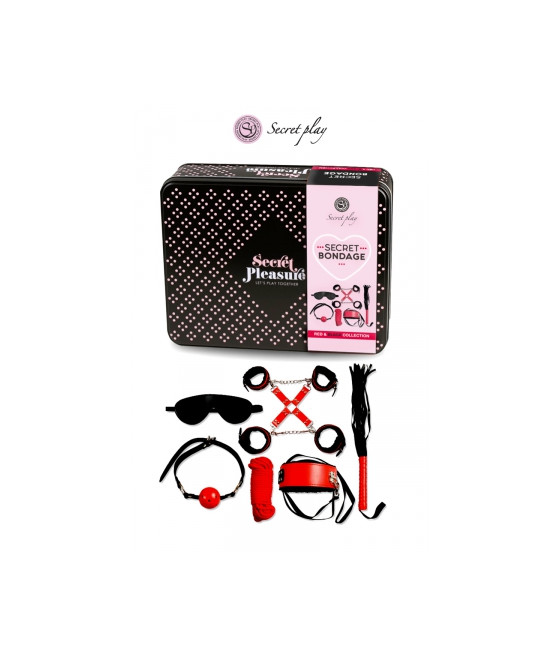 Kit BDSM 8 pièces - Rouge & Noir
