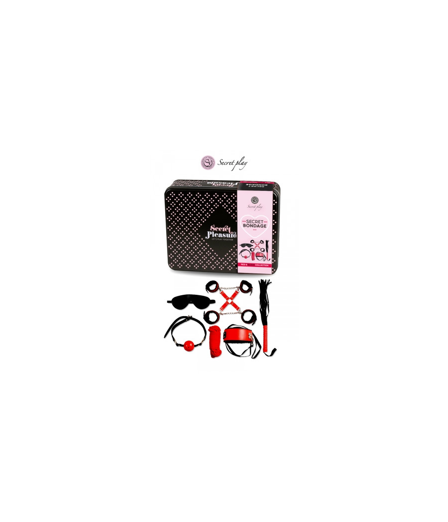 Kit BDSM 8 pièces - Rouge & Noir Kit BDSM 8 pièces - Rouge & Noir