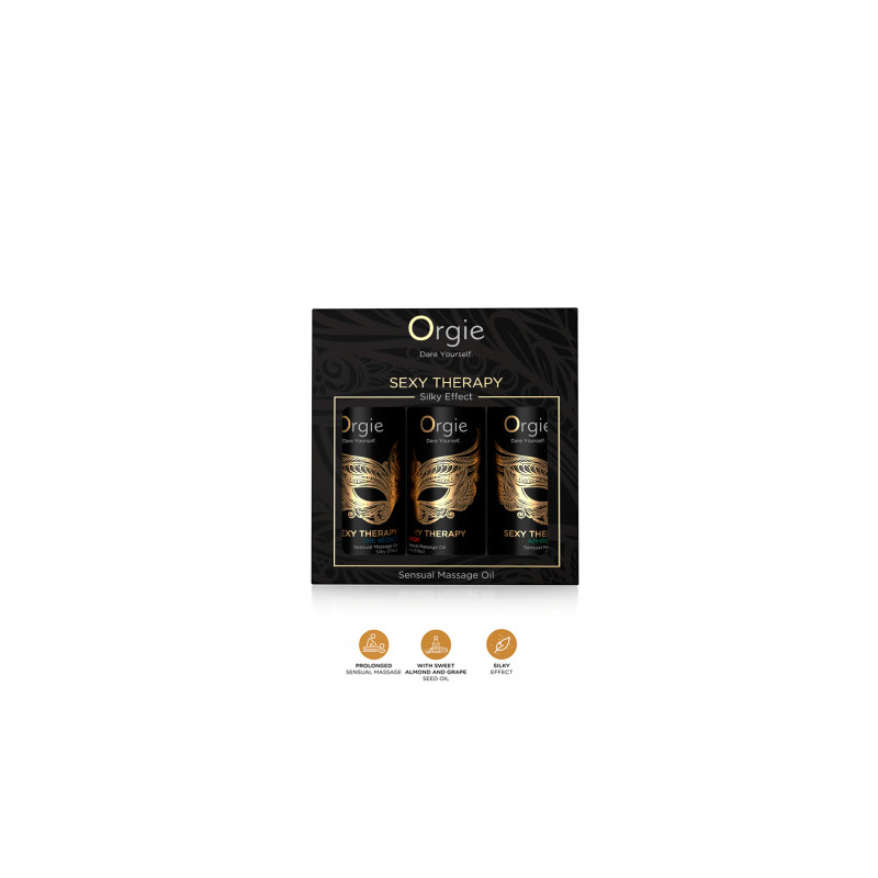 Coffret 3 huiles de massage sensuel Sexy Therapy Collection