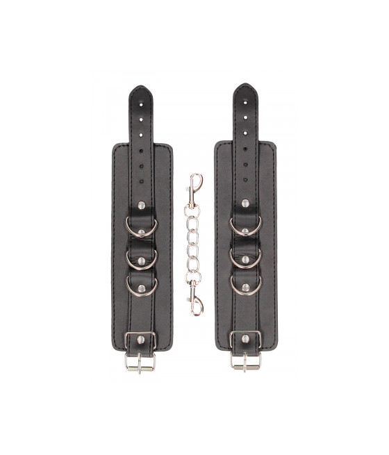 Menottes Premium en cuir noir - Ouch! by Shots