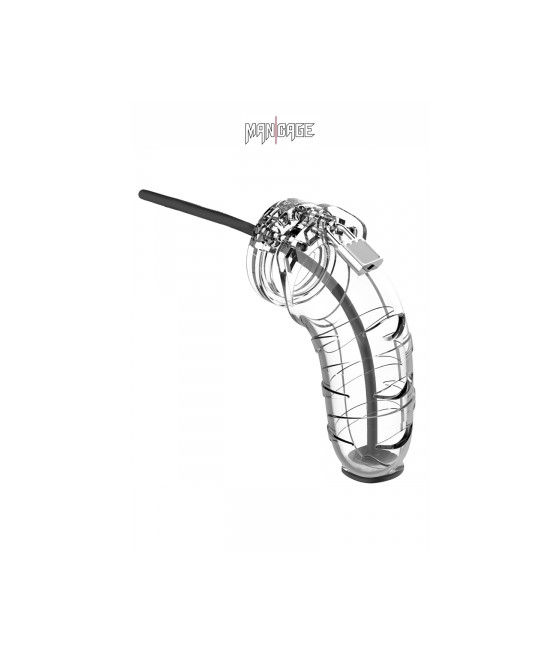 Cage de chasteté 12,5cm avec plug d'urètre - ManCage 17