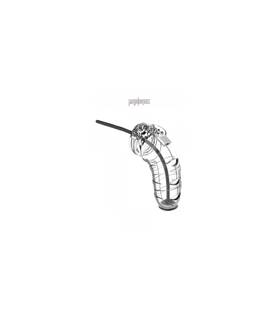 Cage de chasteté 12,5cm avec plug d'urètre - ManCage 17 Cage de chasteté 12,5cm avec plug d'urètre - ManCage 17