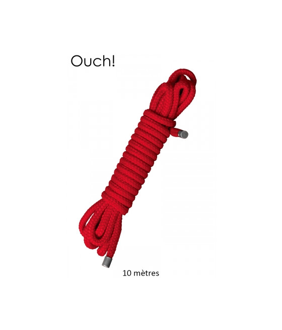 Corde de bondage Japonais 10m rouge - Ouch