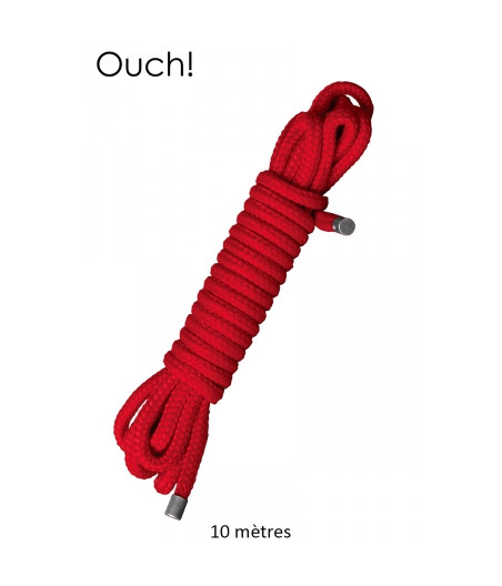 Corde de bondage Japonais 10m rouge - Ouch