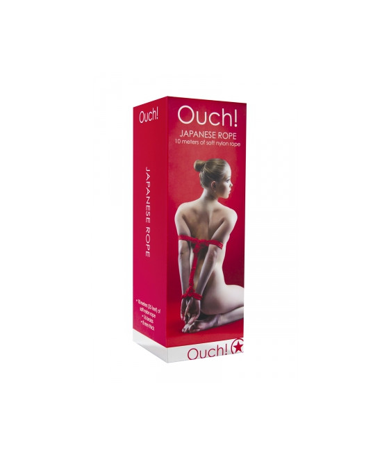 Corde de bondage Japonais 10m rouge - Ouch