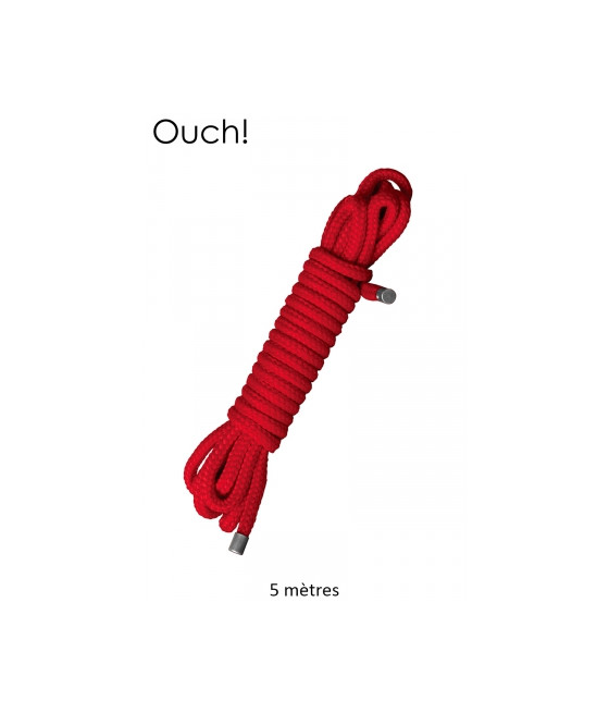 Corde de bondage Japonais 5m rouge - Ouch
