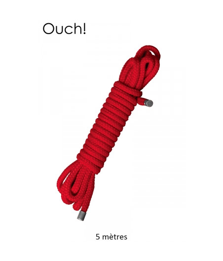 Corde de bondage Japonais 5m rouge - Ouch
