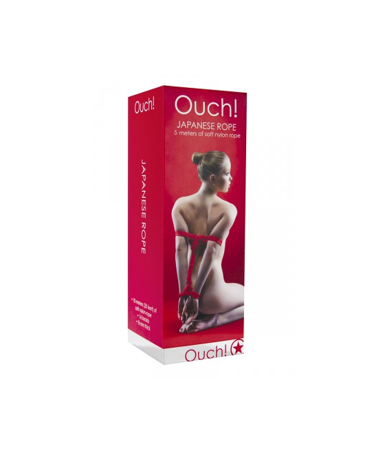 Corde de bondage Japonais 5m rouge - Ouch
