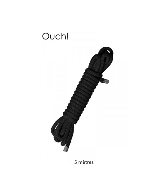 Corde de bondage Japonais 5m noire - Ouch