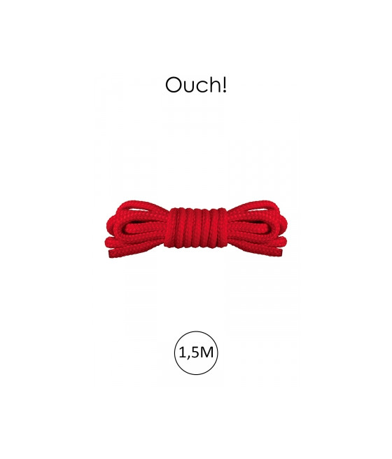 Mini corde de bondage 1,5m rouge - Ouch