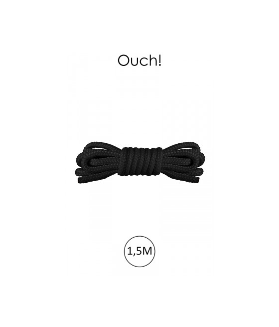 Mini corde de bondage 1,5m noire - Ouch